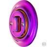 Выключатель кнопочный 1 кл. перекрестный, пурпурно-фиолетовый металлик, Katy Paty PEVIGW7 