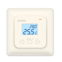 Терморегулятор теплого пола электронный, кремовый, AURA LTC 530