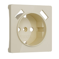 Накладка розетки с З/К и USB зарядкой, тип А+А, Акрил айвори, Werkel W1179543