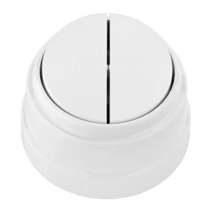 Выключатель кнопочный 2 кл., Белый, серия Ретро, Bylectrica А510-2202