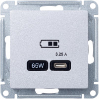 Розетка USB для быстрой зарядки, тип C 65Вт, Алюминий, AtlasDesign SE ATN000327