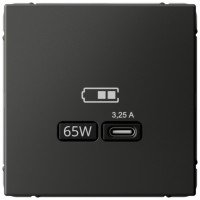 Розетка USB для быстрой зарядки, тип C 65Вт, Базальт, ArtGallery SE GAL001427