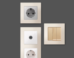 Рамка 5 местная пластик, Бежевый матовый, ALFA Techno Ambrella Volt AF220335