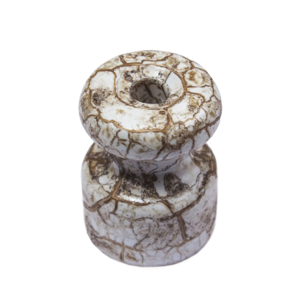Кабельный изолятор керамика, Мрамор Bironi R1-551-090-50 (50 шт./упак.)