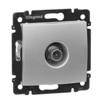 Розетка телевизионная TV звезда, алюминий, Valena Classic Legrand 770129