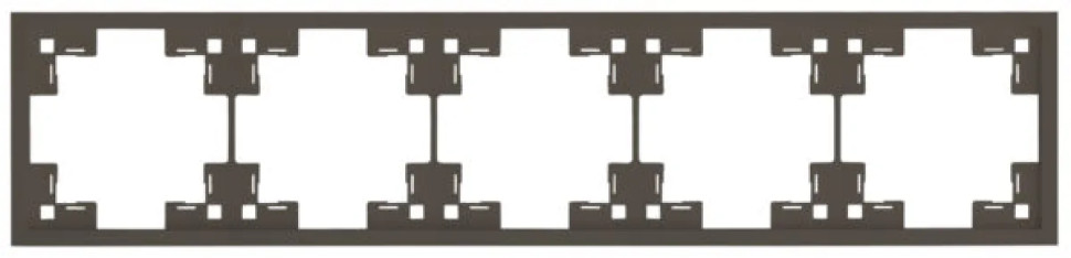 Рамка 5 местная, Капучино, Standart Rikett 35850 CP