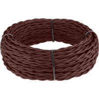 Ретро кабель витой 3x1,5 Итальянский орех, Werkel W6453525 (1 метр)