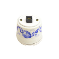Розетка фарфор компьютерная RJ45, гжель Salvador OP.INT.WT.GZ
