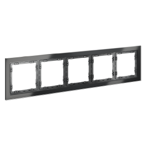 Рамка 5 местная, стекло, Графит, Voltum S70 VLS110507