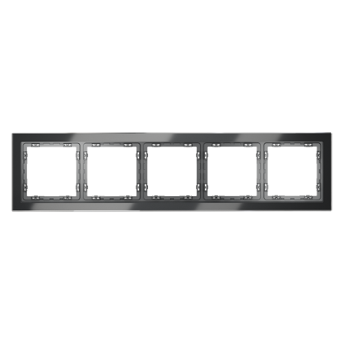 Рамка 5 местная, стекло, Графит, Voltum S70 VLS110507