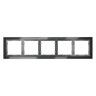 Рамка 5 местная, стекло, Графит, Voltum S70 VLS110507