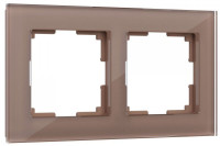 Рамка 2 местная стекло, Латте, Favorit Werkel W0021142
