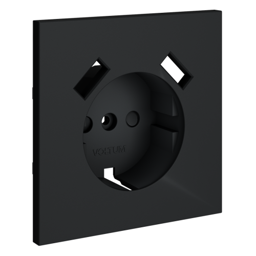 Лицевая панель для розетки с З/К и шторками, с USB A+A, Графит, S70 Voltum VLS000907