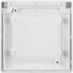 Рамка 1 местная, герметичная IP44 с крышкой, белый,  INSPIRIA Legrand 673920