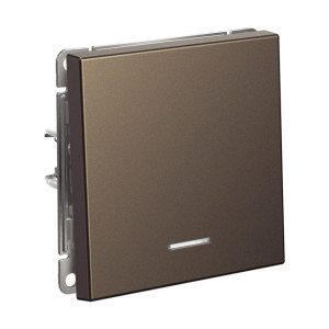 Кнопка без фиксации 1 кл. с подсв., Мокко, ArtGallery SE GAL000616