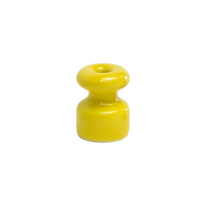 Кабельный изолятор керамика, 18х23 мм, цв. желтый, EDISEL ИКЖ1823