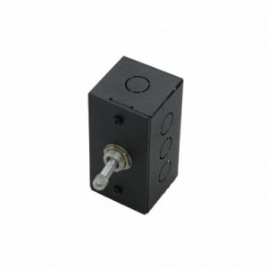 Выключатель тумблерный 1 кл. проходной 82X41X40., Черный, Villaris-Loft 824121-1ТВ