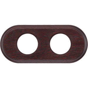 Рамка 2 местная деревянная (внутренний монт.), овал, Венге, Salvador С22ВГ