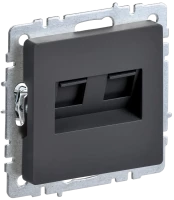 Розетка комп.+телеф. RJ11+RJ45 Cat. 5e, Графит, Brite IEK BR-KT20-O-1-K53