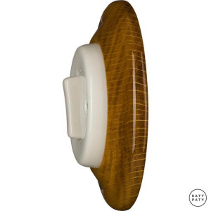 Выключатель кнопочный 1 кл. перекрестный, дуб глянцевый, Katy Paty LIROGSl7