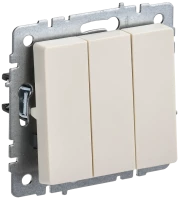 Выключатель 3 кл., Бежевый, Brite IEK BR-V30-0-10-K10