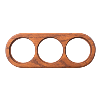 Рамка 3 местная под электрику Salvador на бревно D220 мм, Ясень в масле, DecoWood ОМРСМ3-220