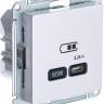 Розетка USB для быстрой зарядки, тип C 65Вт, Жемчуг, AtlasDesign SE ATN000427