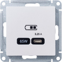 Розетка USB для быстрой зарядки, тип C 65Вт, Жемчуг, AtlasDesign SE ATN000427