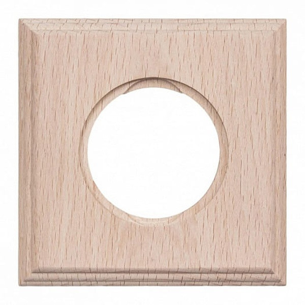 Рамка 1 местная деревянная на бревно D240 (внутренний монт.), прямоугольник, Натурэль, Шедель Bironi BF4C24-610-10