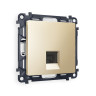 Розетка комп. с шторками RJ45 Cat. 6, Шампань, ALFA Quant Ambrella Volt MA612010