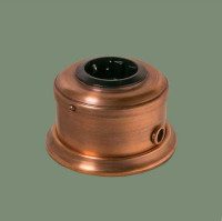 Ретро розетка медь с З/К и шторками, светлая медь, ДИП-200 Romatti L233-7-12