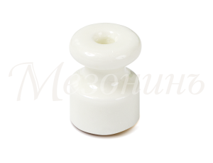 Кабельный изолятор керамика, белый, ТМ МезонинЪ GE70025-01