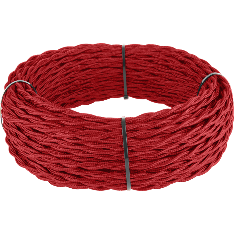 Ретро кабель витой 3x1,5 Красный, Werkel W6453548 (1 метр)