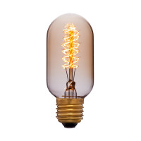 Ретро лампа накаливания T45 F5 40Вт Е27, золотистая Sun Lumen 051-941
