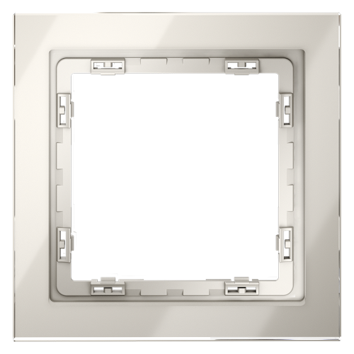 Рамка 1 местная, стекло, Кашемир, Voltum S70 VLS110103
