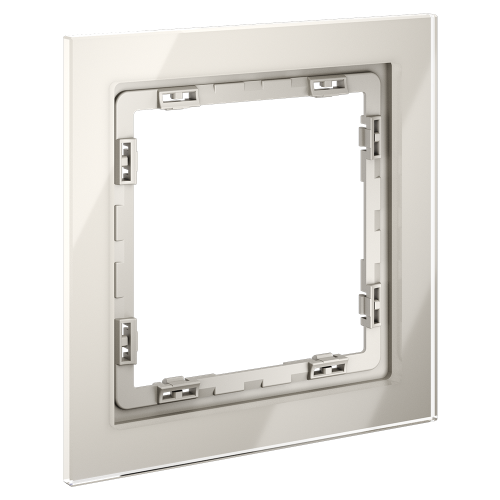 Рамка 1 местная, стекло, Кашемир, Voltum S70 VLS110103