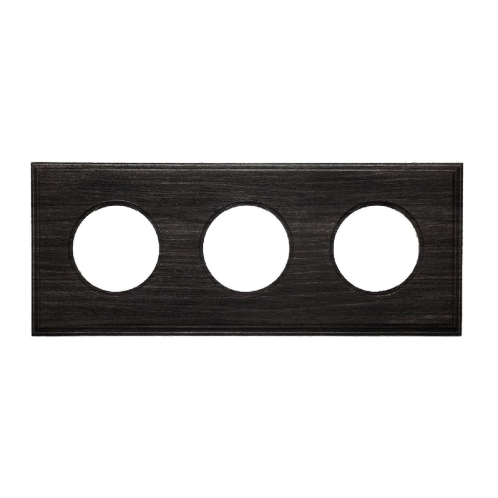 Рамка 3 местная дерево, Угольно-черный, Bironi BF7-630-119 Рамка 3 местная дерево, Угольно-черный, Bironi BF7-630-119