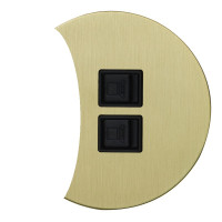 Розетка компьютерная 2-ая RJ45 (внутренний монт.) дополнит., Золото, Аrt Salvador EU040207