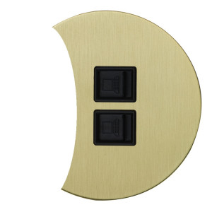 Розетка компьютерная 2-ая RJ45 (внутренний монт.) дополнит., Золото, Аrt Salvador EU040207