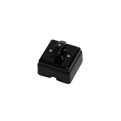 Выключатель керамический 1 кл. (2 положения), Черный, Кром Interior Electric ВПКК/08