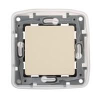 Выключатель 1 клав. проходной герметичный IP44, слоновая кость, Etika Legrand 672300