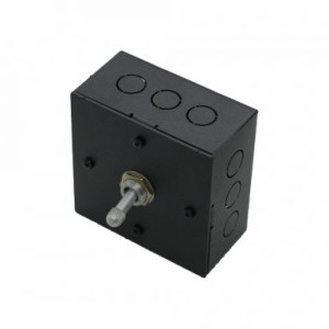 Выключатель тумблерный 1 кл. проходной 82X82X40., Черный, Villaris-Loft 828221-1ТВ