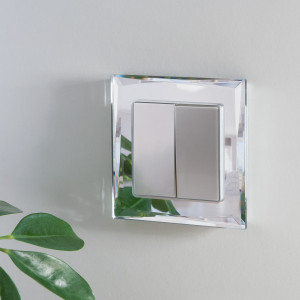 Выключатель 2 кл., Серебряный, Werkel W1120006