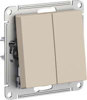 Кнопка без фиксации 2 кл., Песочный, AtlasDesign SE ATN001217