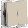 Кнопка без фиксации 2 кл., Песочный, AtlasDesign SE ATN001217