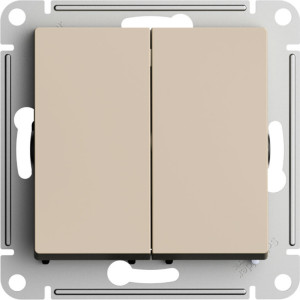 Кнопка без фиксации 2 кл., Песочный, AtlasDesign SE ATN001217