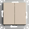 Кнопка без фиксации 2 кл., Песочный, AtlasDesign SE ATN001217