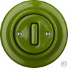 Выключатель кнопочный 1 кл., ярко-зеленый глянцевый, Katy Paty NICHGSl1 