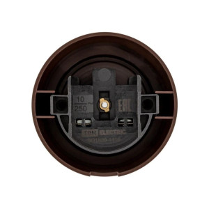 Ретро розетка пластик без 3/К, Коричневый, Виви TDM ELECTRIC SQ1820-1416