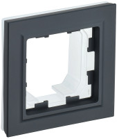 Рамка 1 местная влагозащищенная IP44, Графит, Brite IEK BR-M12-44-K53